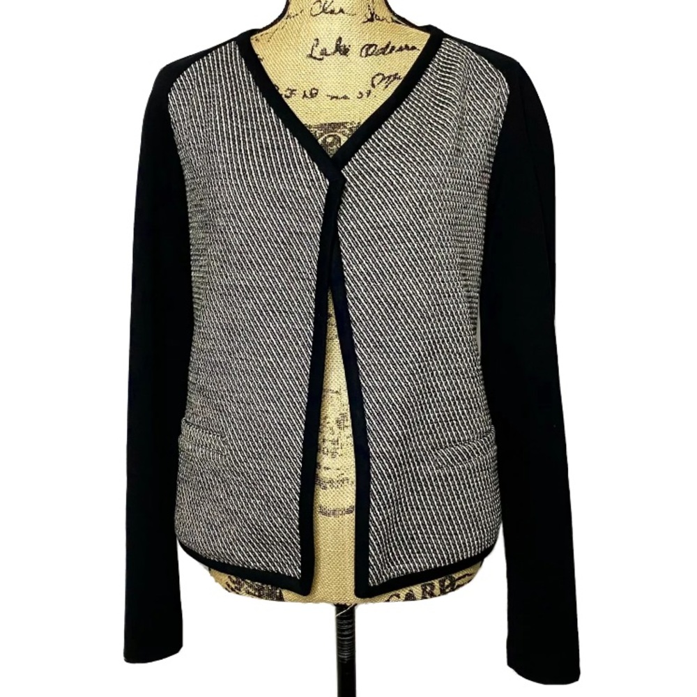 Theory Wool Knit Open Front Blazer Jacket